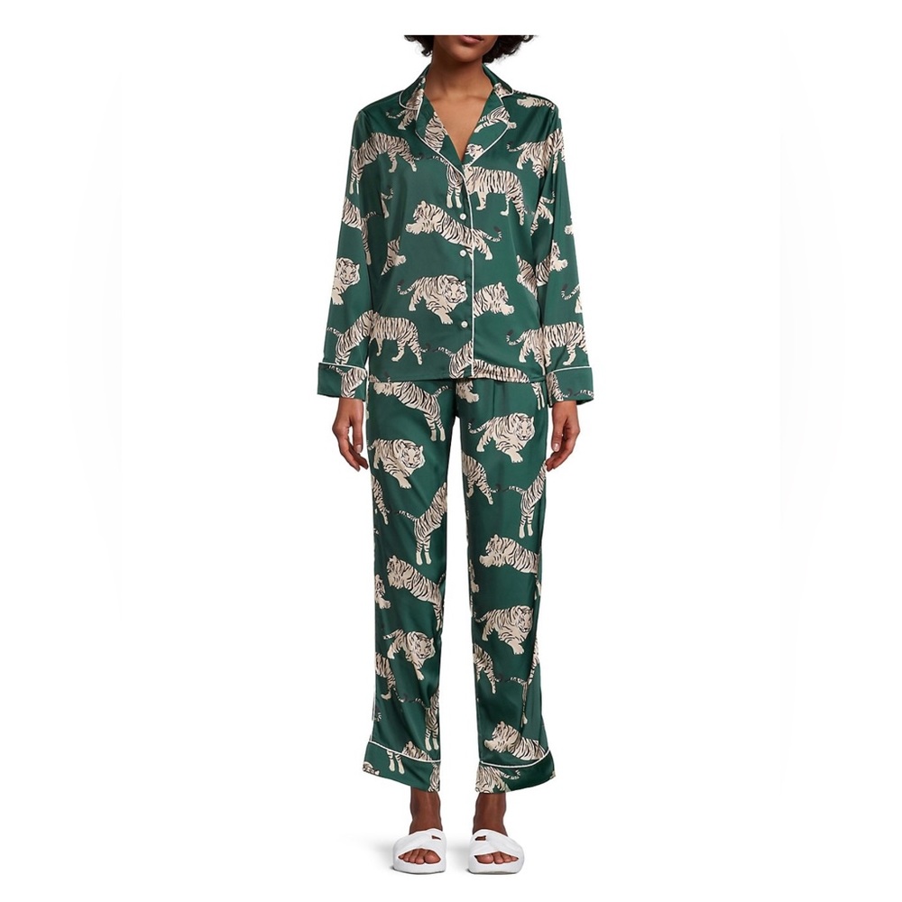 Averie Sleep Two-Piece Tiger Print Pajama Set various sizes! NWT!